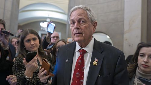 Rep. Ralph Norman, R-S.C., arrives for a meeting with Speaker of the House Mike Johnson, R-La., at the Capitol in Washington, Friday, Dec. 20, 2024.  (AP Photo/J. Scott Applewhite)