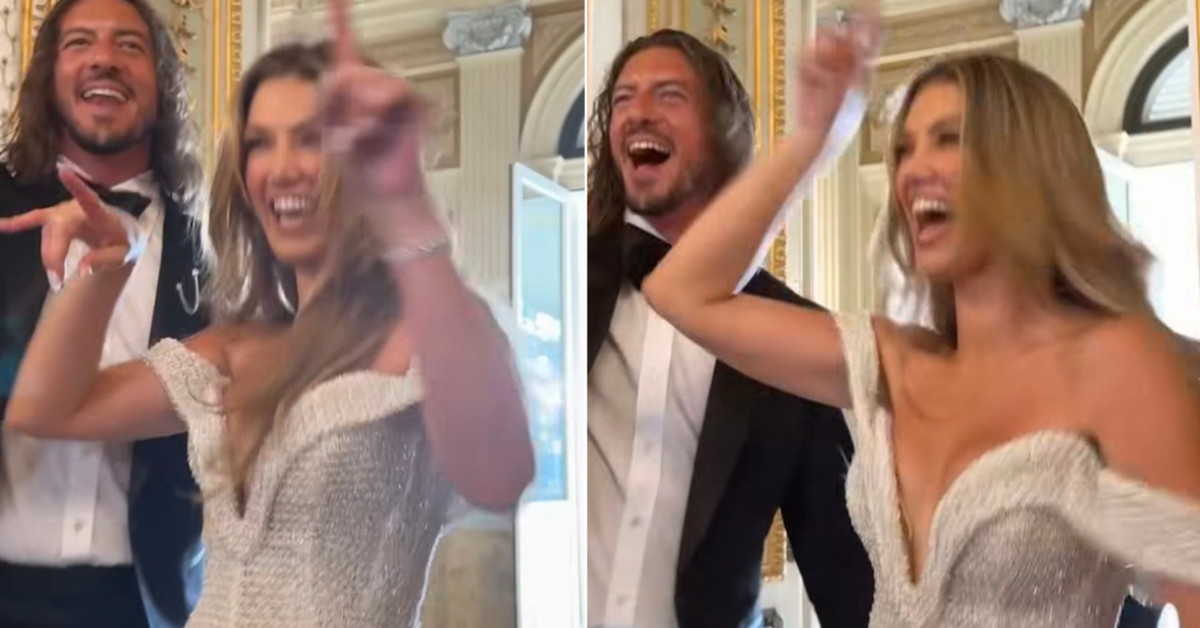 Delta's epic wedding reception entry to AC/DC