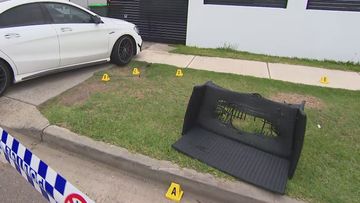 A home has reportedly been targeted in a drive-by shooting in Guildford, western Sydney.