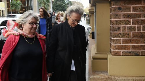 Wran's mother, Jill Hickson (right) was in court. (AAP)