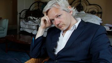 WikiLeaks founder Julian Assange is seen with his ankle security tag at the house where he is required to stay, near Bungay, England, Wednesday, June 15, 2011. 