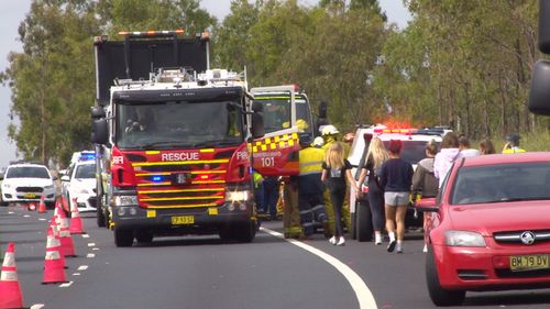 Lanes on the M7 are blocked as a result of the crash.