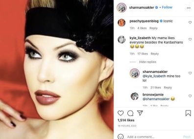 Shanna Moakler, Instagram post, Kourtney Kardashian, fan comment