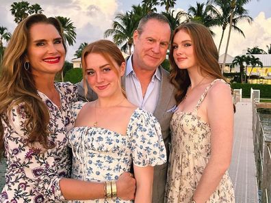 Brooke Shields and her family