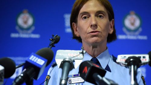 NSW Police Deputy Commissioner Burn addresses the media today. (9NEWS)