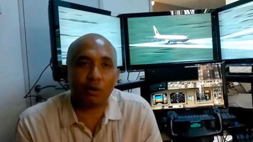 MH370 Captain Zaharie Ahmad Shah on his home flight simulator.