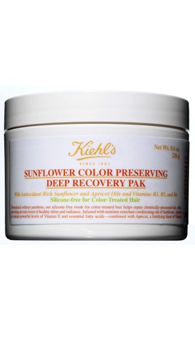 <p><a href="http://shop.davidjones.com.au/djs/en/davidjones/colour-preserving-mask" target="_blank">Sunflower Colour Preserving Deep Recovery Pak, $40, Kiehl’s</a></p>