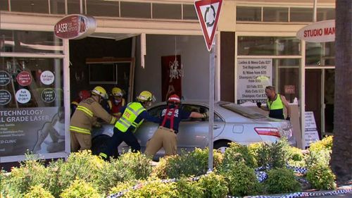 The silver Toyota sedan was driven by a P-plater. (9NEWS)