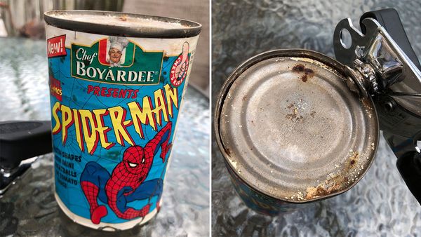 Spider Man canned pasta