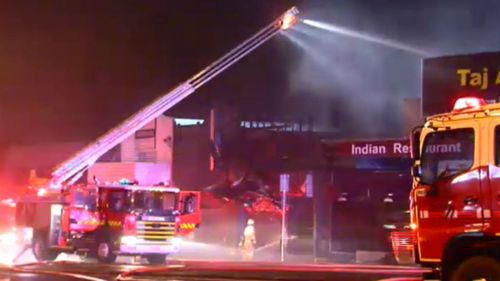 Aerial firefighting trucks had to be called in to contain the blaze. (9NEWS)