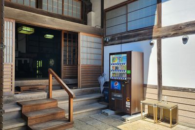 At the entrance to a temple