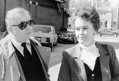 Ed and Lorraine Warren arrives at Danbury Superior Court Ion March 19, 1981, where a grand jury returned an indictment against Arne Cheyenne Johnson in the slaying of Alan Bono. 