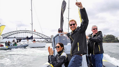 Harry and Meghan in Sydney during the Pacific tour.