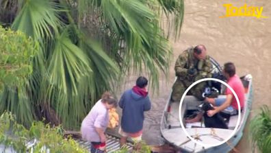 Lismore ADF flood roof rescue dog reunited with Mark O'Toole family