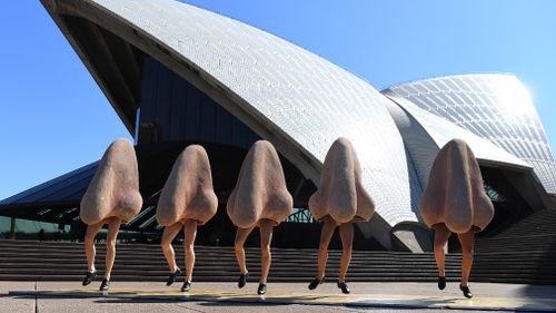 The surreal scene was to launch the 2018 Opera Australia season, which