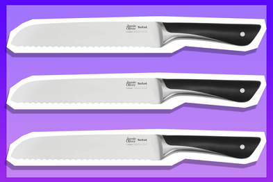 9PR: TEFAL Jamie Oliver by Tefal Stainless Steel Bread Knife 20cm