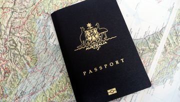 smhcreative first use SMH. 23/06/2008. australian passport on a world map. travel italy holiday . pic ross duncan