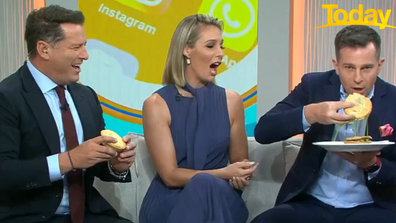 Campbell was left shocked when green liquid poured out. Stefanovic couldn't contain his laughter.