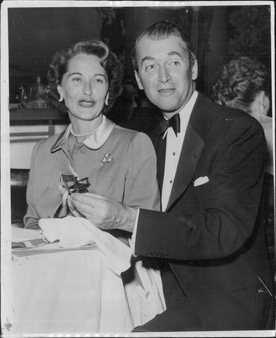 Hollywood actor Jimmy Stewart and wife Gloria Stewart.