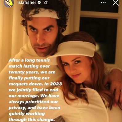 Isla Fisher and Sacha Baron Cohen announce their split after more than 20 years together