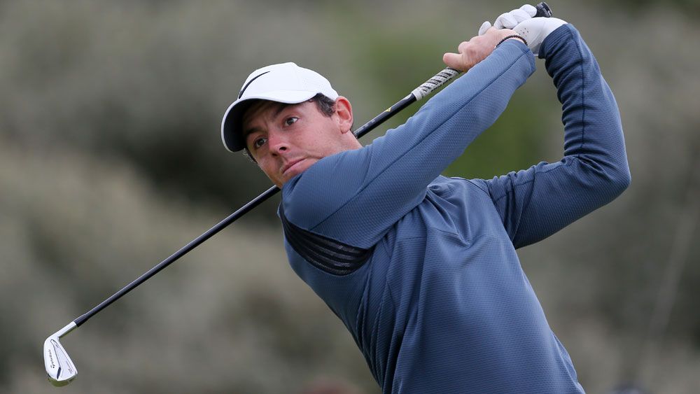 Rory McIlroy was enjoying a great second round at Royal Birkdale. (AAP)