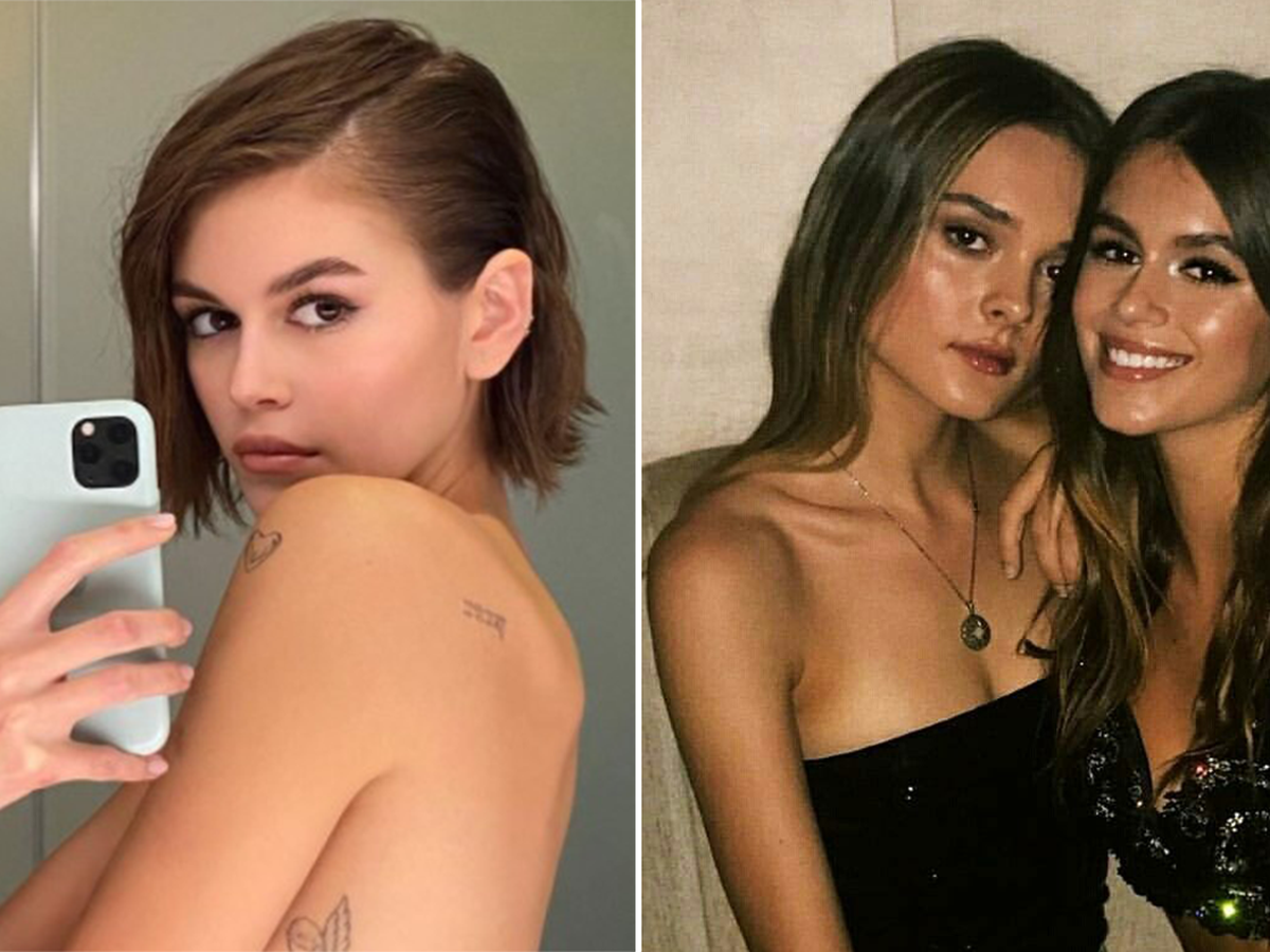 Model Kaia Gerber reveals she and her best friend have matching tattoos of  each other's breasts: 'It's a realistic rendering' - 9Celebrity