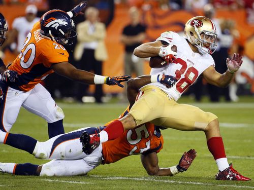 Jarryd Hayne in the 49ers' pre-season game versus the Denver Broncos