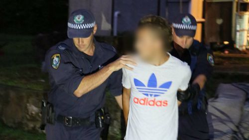 A man is arrested at a Warrimoo home. (NSW Police)