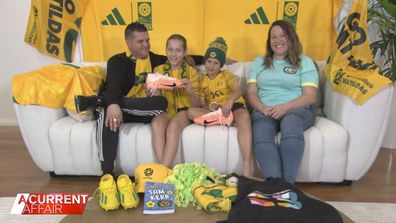 The Gergely-Hollai family received Sam Kerr's boots.