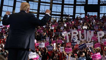 Donald Trump at a rally in Raleigh, North Carolina. (AP)