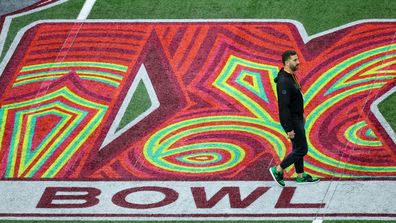 Eagles head coach Nick Sirianni takes to the field