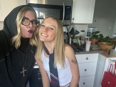 Nicole Eggert and her daughter