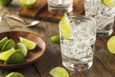 1. Vodka and soda (with fresh lime)