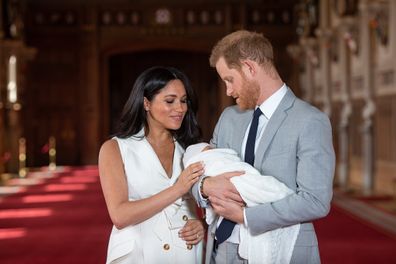 The Duke and Duchess of Sussex with baby Archie.