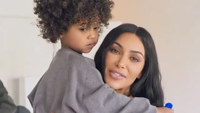 Kim Kardashian, Kanye West,  Saint West and Chicago West in Vogue