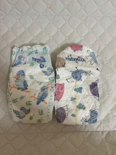 Mum Laura compared the old and new Aldi nappy. 