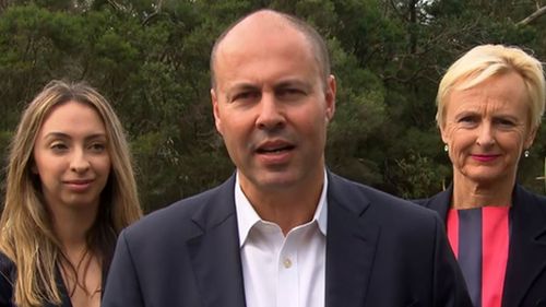 Josh Frydenberg s'exprimant à Melbourne aujourd'hui.