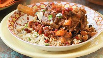 Lamb shanks with spices &amp; couscous