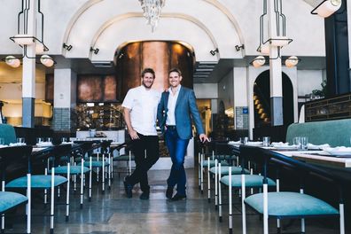 Curtis Stone in his LA restaurant, Gwen.