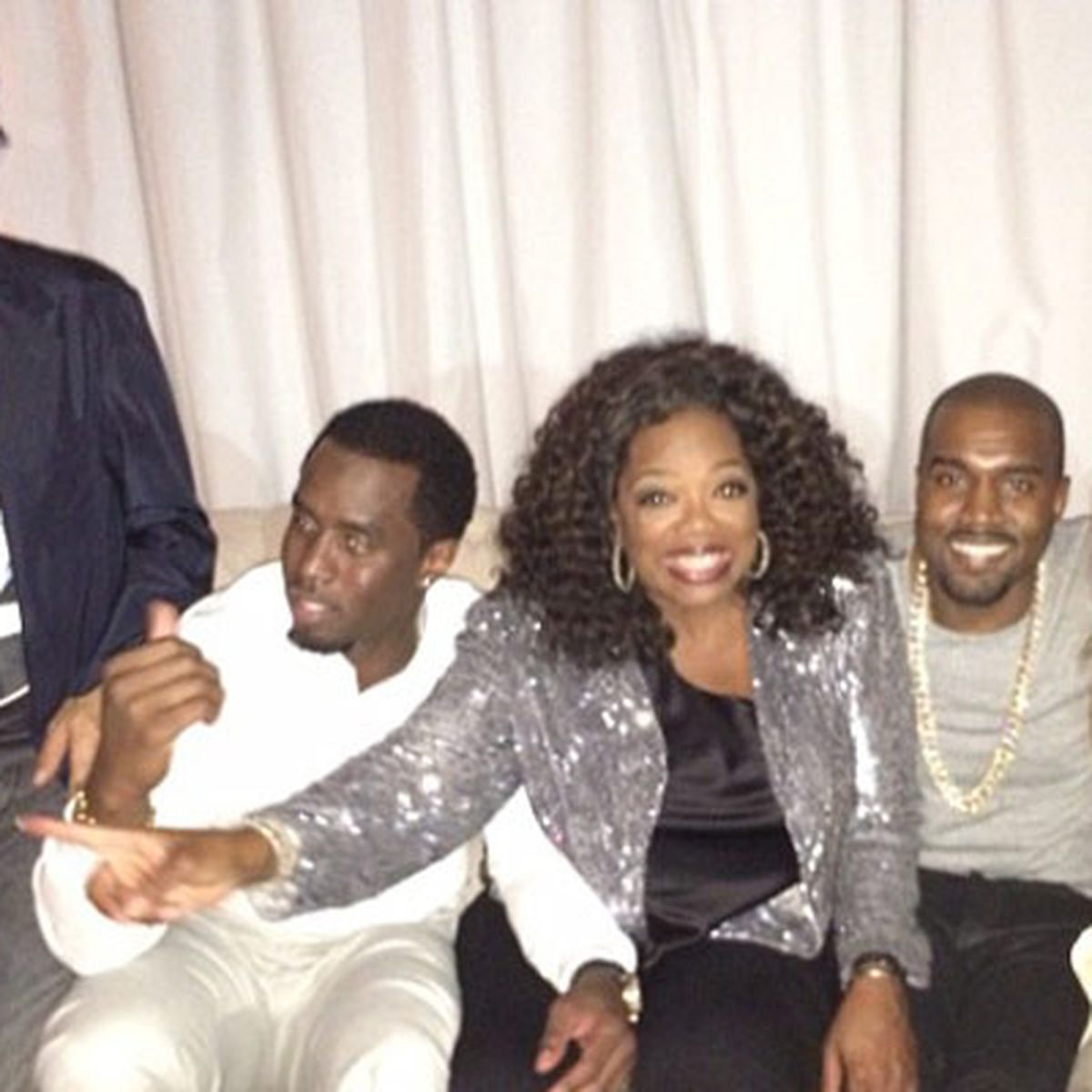 Unlikely BFF alert: Kim and Kanye hang with Oprah and P Diddy - 9Celebrity