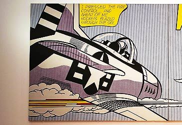 One half of which Roy Lichtenstein painting is illustrated above?
