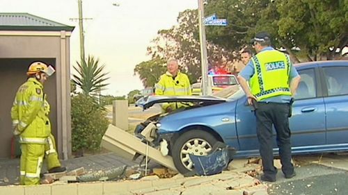 A man was injured after an allegedly drunk and unlicensed driver lost control of his Ford Falcon.