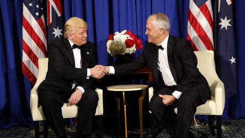 Donald Trump and Malcolm Turnbull met in New York in June of last year. (AAP)