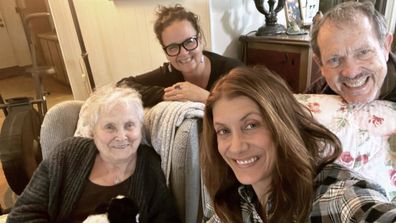 Kate Walsh with her mother Angela and family