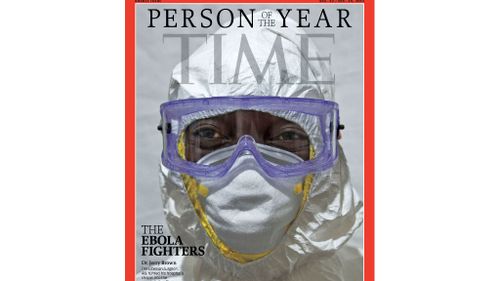 Dr Jerry Brown, the Liberian surgeon who turned his hospital's chapel into the country's first Ebola treatment centre, on the cover of Time magazine. (Time)