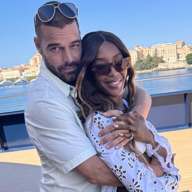 Naomi Campbell and Ricky Martin on the Ritz Carlton superyacht