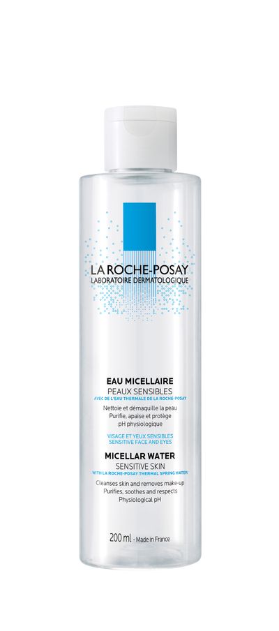 <a href="http://www.laroche-posay.com.au/products-treatments/Micellar-Cleansing-Range/Sensitive-and-intolerant-skin-r3303.aspx?gclid=CKSgkoTh284CFYNjvAod98oIaw" target="_blank">La Roche-Posay Micellar Cleansing Water, $25.95.</a>