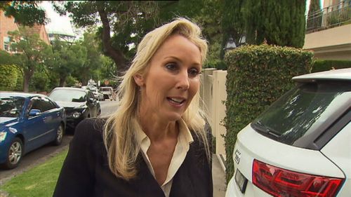 Tania Hird spoke to the media outside her home this morning.