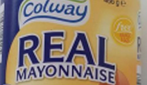 Aldi said its 466g jars of Colway Real Mayonnaise should be returned to stores.


