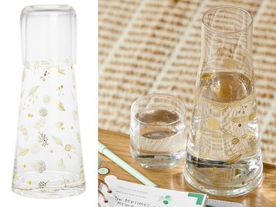 Glass bottle with cup — kikki.K